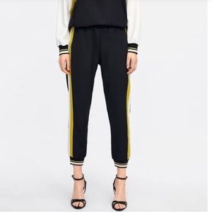 Zara side striped jogging pants